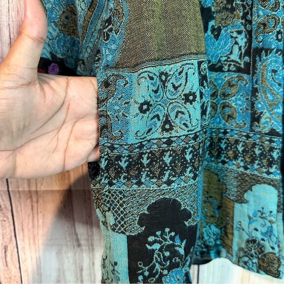 Soft Surroundings Tapestry Embroidered Cardigan/Kimono - Picture 7 of 10
